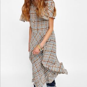 NWT Zara Flowy Plaid Dress